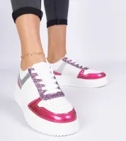 Różowe sneakersy damskie na grubej podeszwie Dolla 36