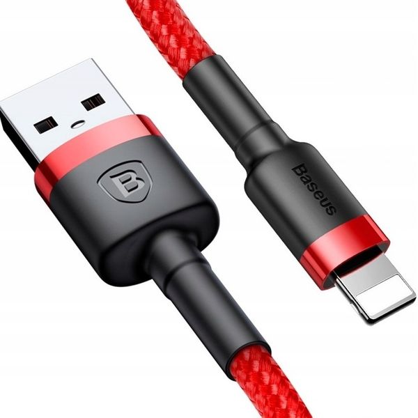 BASEUS MOCNY KABEL USB DO LIGHTNING IPHONE IPAD PRZEWÓD OPLOT 1.5A 2M zdjęcie 1