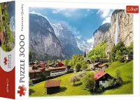 Puzzle z krajobrazem doliny Lauterbrunnen w Szwajcarii Trefl 3000 elementów