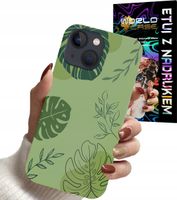 ETUI CASE DO IPHONE 14 - LIŚCIE WZORY DLA KOBIET KWIATY RÓŻE