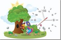 60CM 40CM ZEGAR OBRAZ MOTYLE ŁĄCE DRUK PŁÓTNO RAMA