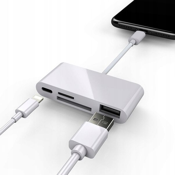 Adapter Czytnik Kart Pamięci do Apple iPhone Lightning micro SD USB 256GB zdjęcie 6