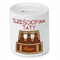 Skarbonka Dla Taty Sześciopak Taty Prezent Z Nadrukiem Ze Zdjęciem