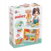 Zestaw Mini Market Kasa Skaner Czytnik Kart Akcesoria Sklep Dla Dzieci 730