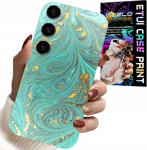 ETUI DO SAMSUNG GALAXY S25 - MARMURKOWE WZORY + SZKŁO HARTOWANE na Arena.pl