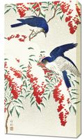 Obraz 50x90cm Flycatchers, Koson Japoński Vintage do Salonu