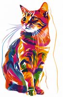 Plakat 56,6x86,4cm Nasycony Kot