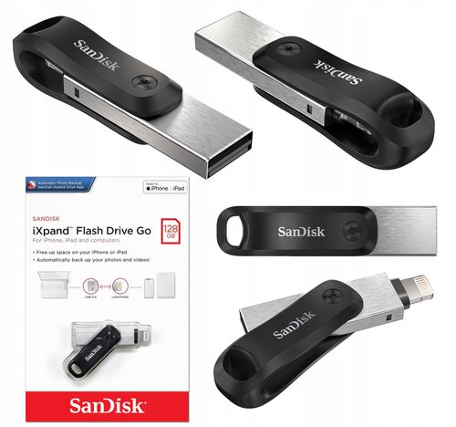 Pendrive Sandisk 128GB iXpand Go iPhone/iPad (USB 3.0+Lightning) na Arena.pl