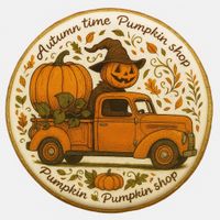 CIASTKO LUKROWANE PAMPKIN DRIVER ROZ.XL KOŁO JESIEŃ RĘCZNIE ROBIONE