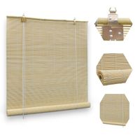 Roleta Bambusowa Naturalna Zaciemniająca Wewnętrzna Żaluzje 140x220