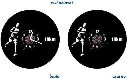 Zegar ścienny z płyty winylowej  10km- 9.9 na Arena.pl