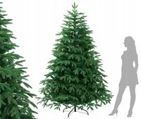 CHOINKA PE SZTUCZNA JAK ŻYWA ŚWIERK KAUKASKI 220 cm BEZPIECZNA DLA DZIECI