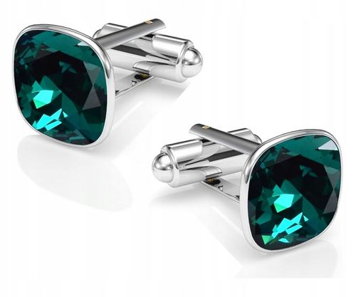 Spinki Do Mankietów Srebrne 925 Kryształ Na Prezent Dla Kobiety Mężczyzny na Arena.pl