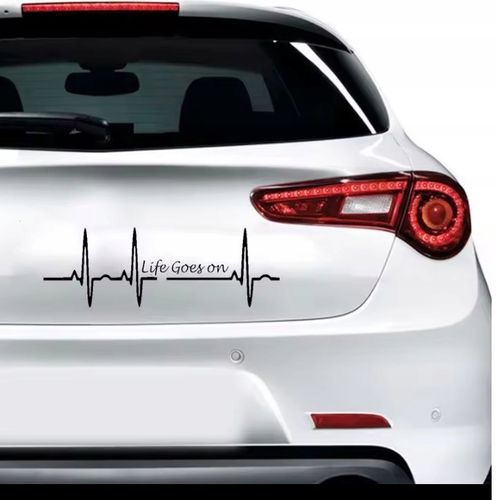 Naklejka Wlepka na Auto Sticker Life Goes On - Życie toczy się dalej motto na Arena.pl