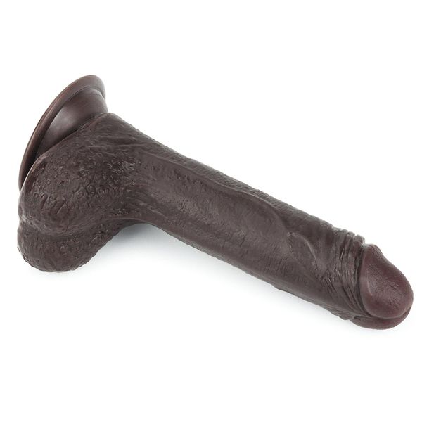 7'' sliding skin dual layer dong - black zdjęcie 6