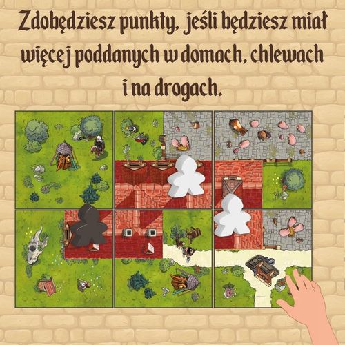 CARCASSONNE ZAMEK słynna gra planszowa dla 2 osób CASTLE karkason karkasą na Arena.pl