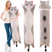 Mega Długi Kotek Kot Maskotka Poduszka Miękka Zabawka Dla Dzieci 110cm XXXL