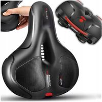 WYGODNE SIODEŁKO ROWEROWE MIĘKKIE DUŻE SZEROKIE MIEJSKIE SIODŁO NA