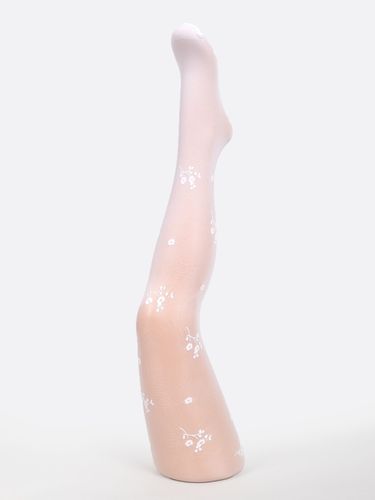 Rajstopy dziecięce lycra białe w kwiaty 40DEN 104-110 YOCLUB na Arena.pl