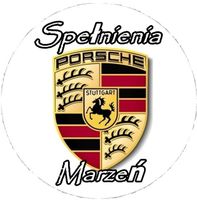 Opłatek na tort Urodziny Porsche Samochód Auto Logo Fura Bryka 18 30 40 50