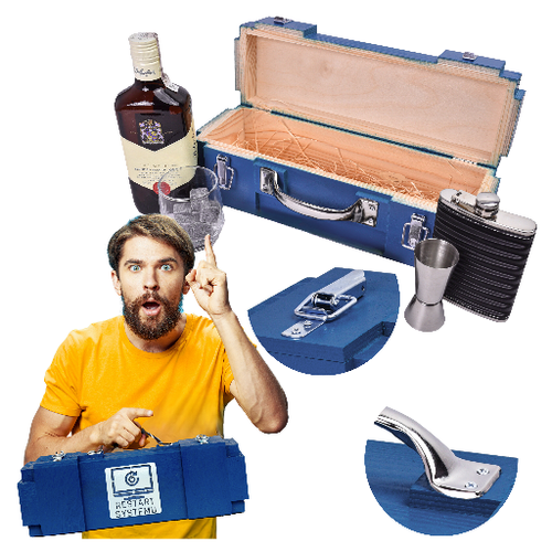 PREZENT DLA INFORMATYKA Biurowego - Masywna Skrzynka na Alkohol + akcesoria na Arena.pl