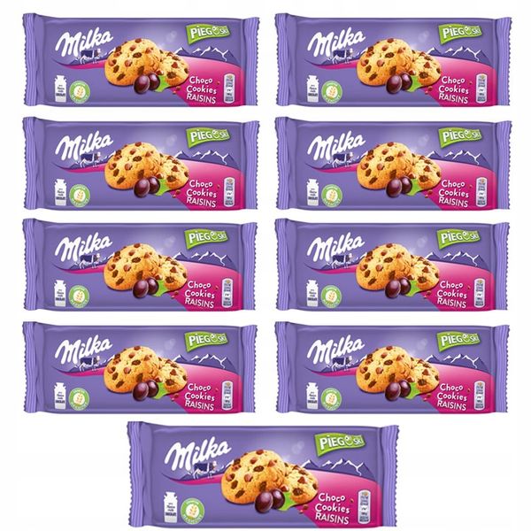 9x Milka Pieguski Choco Cookie Raisins 135 zdjęcie 1