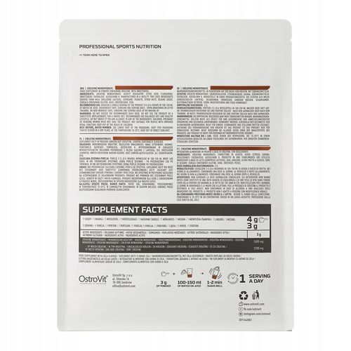 OstroVit Creatine Monohydrate 300 g KREATYNA MONO na Arena.pl