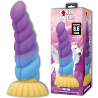 Monster Dildo Unicorn Z Przyssawką Silikonowe - Power Monsters 22 Cm