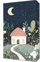 Obraz 30x50cm Wzory dla Dzieci, Dziewczynki i Chłopca - Noc