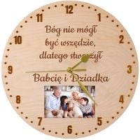 Prezent na Dzień Babci i Dziadka zegar na zdjęcie