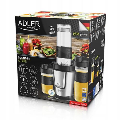 Blender kielichowy Adler AD4081 800 W czarny zdjęcie 14