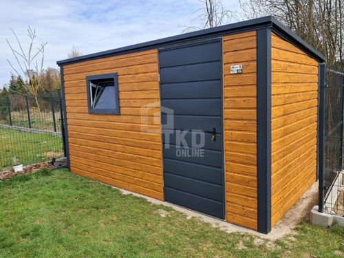 Schowek - domek ogrodowy 4x2m drzwi okno dach TKD392 na Arena.pl