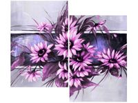 80X70CM SŁONECZNIKI FIOLECIE DUO OBRAZ