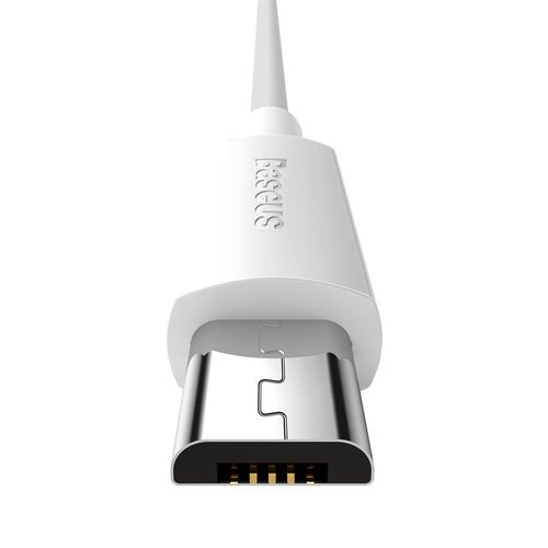 kabel micro usb do usb baseus simple wisdom, 2.1a, 1.5m (biały) 2szt. na Arena.pl