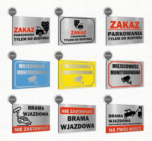 Tabliczka znak informacyjny 20x15 Srebrna GŁĘBOKOŚĆ Nierdzewna NADRUK UV na Arena.pl