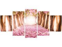 70CM 150CM OBRAZ 5 ELEM ROMANTYCZNA ALEJKA ŚCIENNY