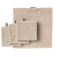 Miękki ręcznik frotte dobrze chłonie 30x30cm 4 szt IKEA VÅGSJÖN jasnobeżowy