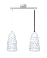 Sabrin zwis 2x60W E27 biały