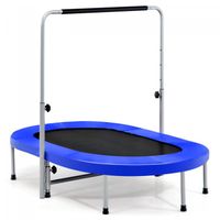 Podwójna trampolina fitness z poręczą 154 x 90 x 92-132 cm