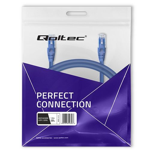 Qoltec Kabel Patchcord UTP CAT6 2 x RJ-45 1m High speed Gold na Arena.pl