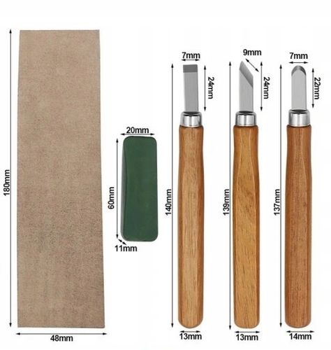 Zestaw noży do rzeźbienia w drewnie noże dłuta narzędzia snycerskie 9 na Arena.pl