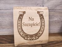 Oryginalny prezent na szczęście grawer podkowa upominek parapetówka