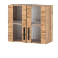 szafka kuchenna wisząca witryna ze szkłem modułowa 80cm blande dąb wotan