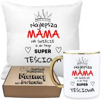 ZESTAW PREZENTOWY PODUSZKA I PIĘKNY KUBEK DLA MAMY DZIEŃ MATKI URODZINY