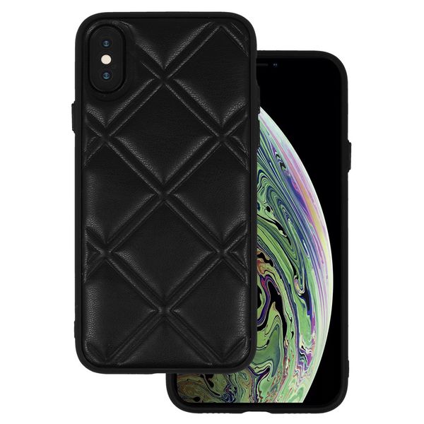 Leather 3D Case do Iphone X/XS wzór 3 czarny zdjęcie 1