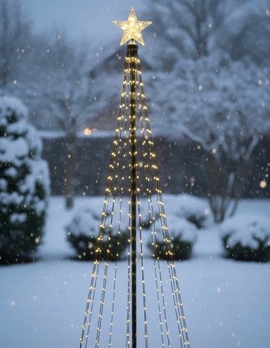 CHOINKA LED 180CM NA STELAŻU ZE ŚWIATEŁKAMI 8 TRYBÓW PROGRAMATOR IP44 na Arena.pl
