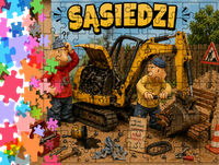 Puzzle tradycyjne - Sąsiedzi - Pat i Mat