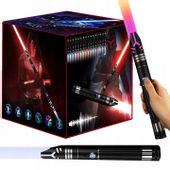 MIECZ ŚWIETLNY ŚWIECĄCY Z DŹWIĘK STAR WARS ZABAWKOWY RGB 16 KOL METAL MIECZ