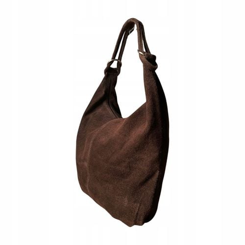 CZEKOLADOWA ZAMSZOWA TOREBKA WOREK BRĄZOWA TOREBKA ZAMSZ Vera Pelle na Arena.pl