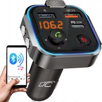 TRANSMITER FM BLUETOOTH SZYBKA ŁADOWARKA DO AUTA